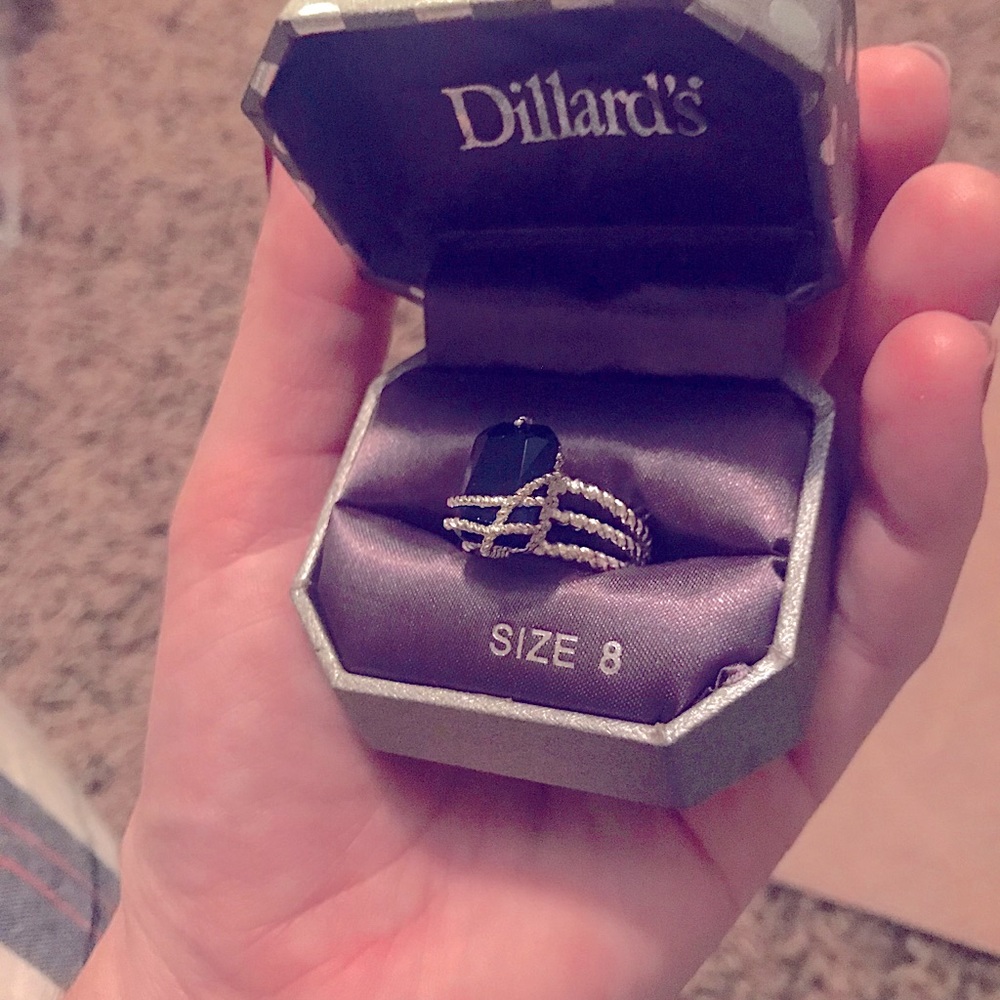 Size 8 blue gem ring